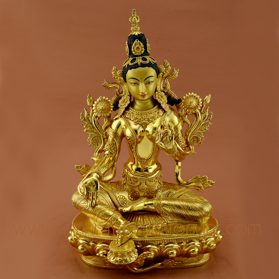 14" Green Tara Statue Buy 14" Green Tara Statue Online Himalayan Mart