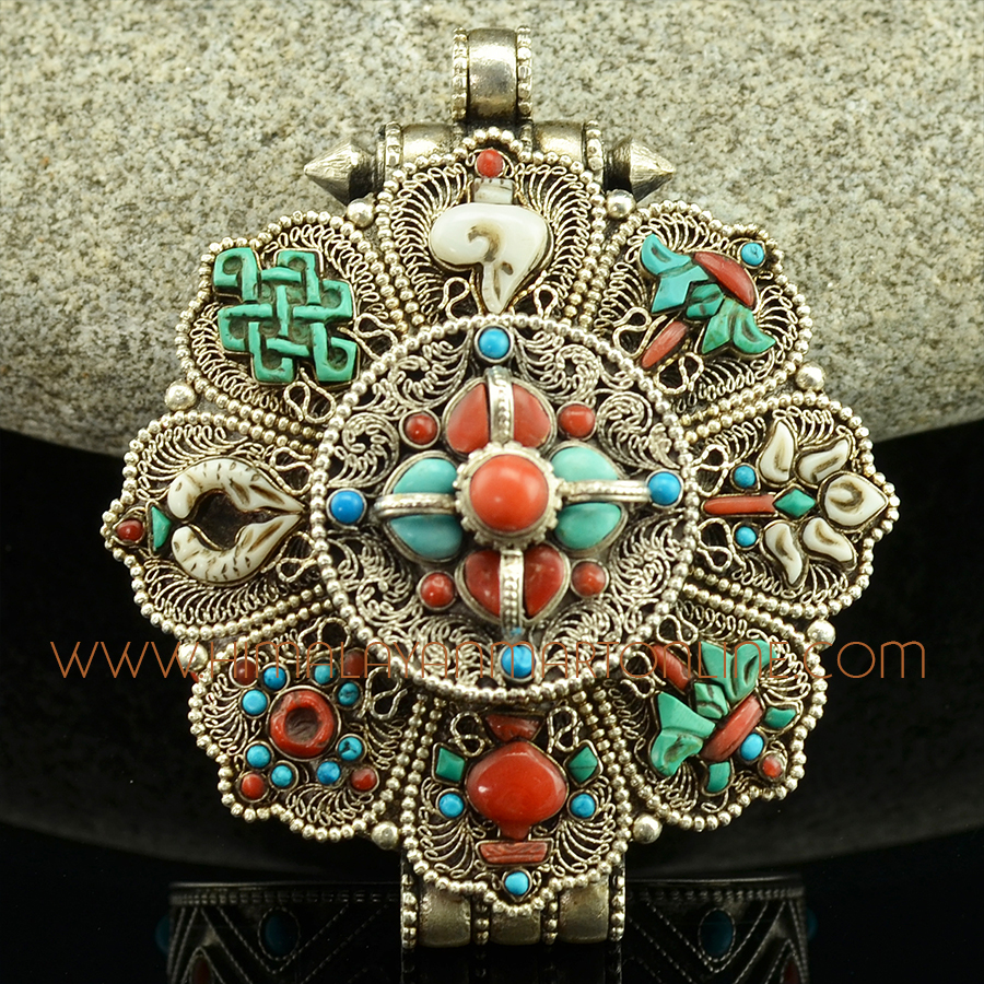 ashtamangala tibetan buddhist silver