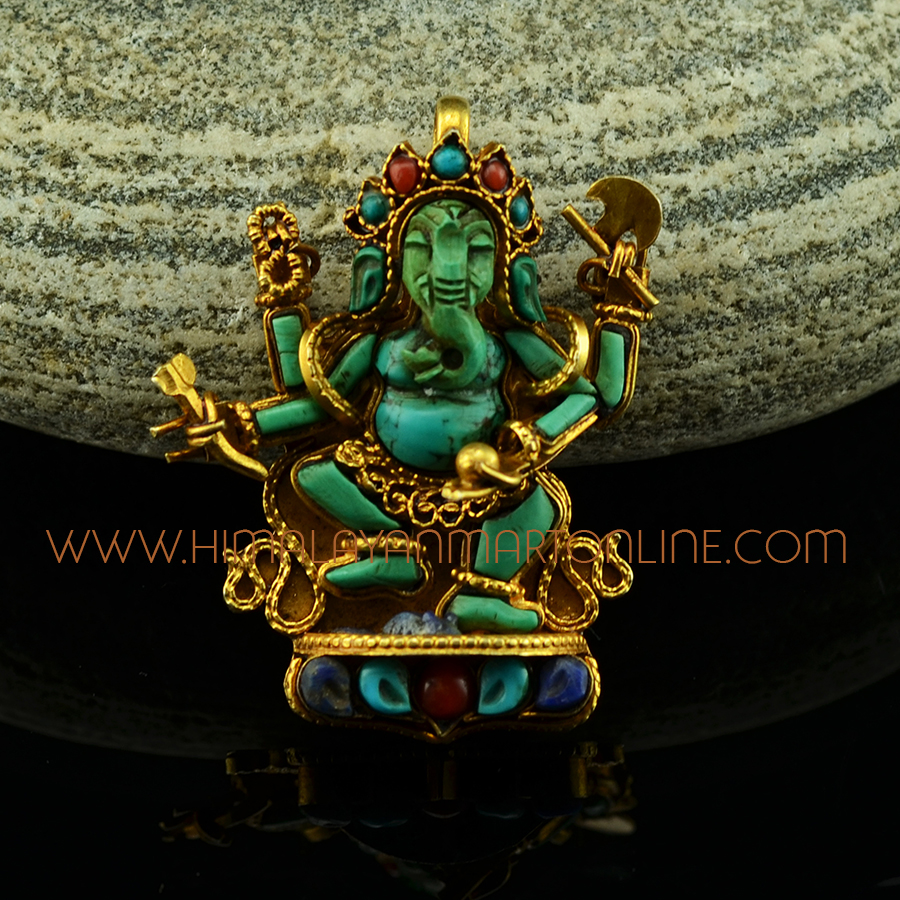 Fine Quality Dancing Ganesha Silver Pendant from Patan, Nepal